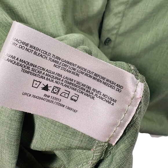 Orvis Mens Green Button Up Shirt XXL Short Sleeve Fishing Hiking Lightweight - Picture 9 of 12